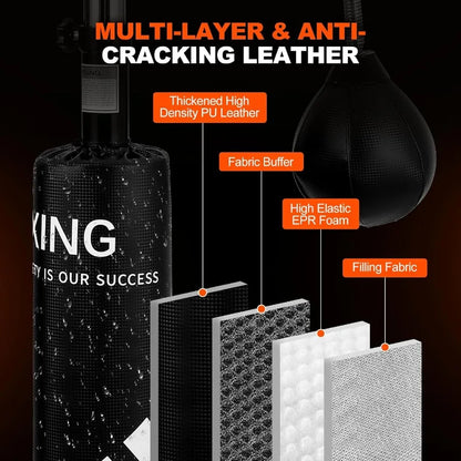 5 in 1 Adjustable Height Punching Bag with Stand