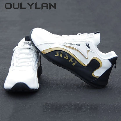 mens leather sport running shoe