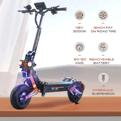Electric Scooter with 12inch Fat Tire On road Removeable