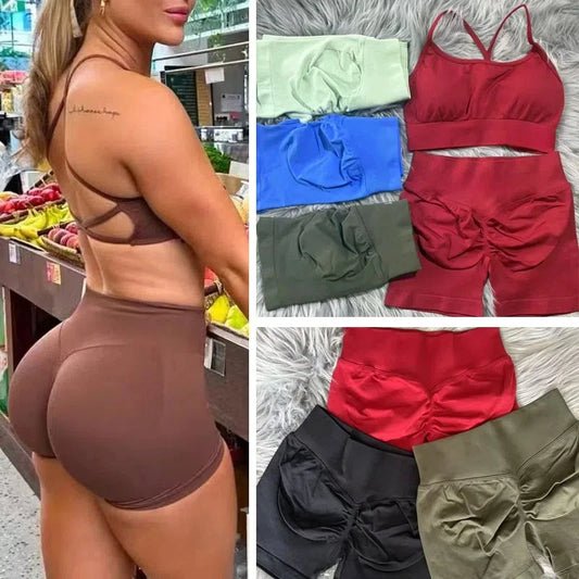 Women's Yoga Shorts Stretch Breathable Running Shorts