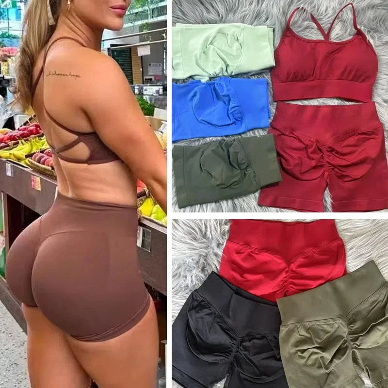 Women's Yoga Shorts Stretch Breathable Running Shorts