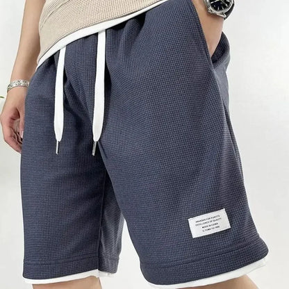 Male Short Pants  Waffle Oversize