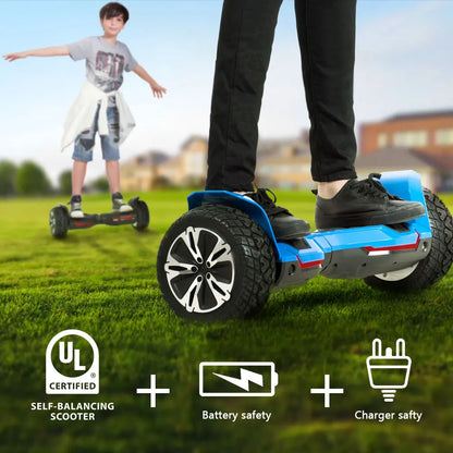 All Terrain Off Road Hoverboard with Bluetooth Speakers and LED Lights