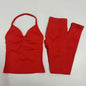 Women Backless Tank Tops High Waist Scrunch Gym Suit