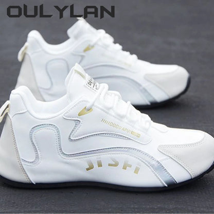 mens leather sport running shoe