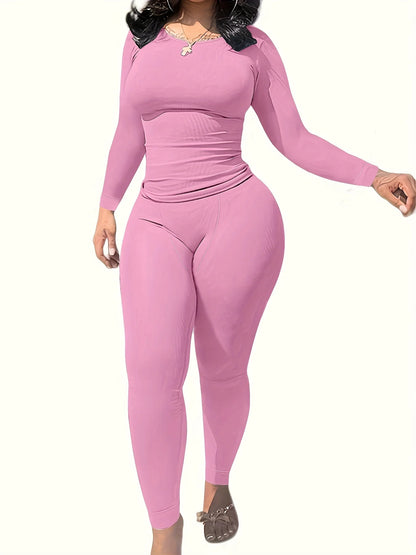 Women Clothing Long sleeves  and Leggings Set Exercise wear