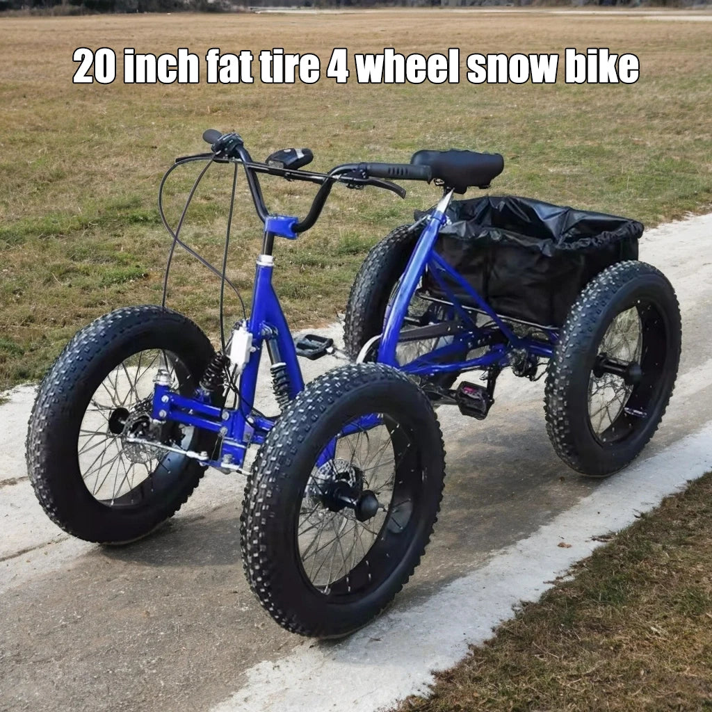 20inch cargo bike fat tire 4 wheel bicycle