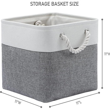 Fabric Storage Bins Set of 6 Collapsible Organizer Cubes