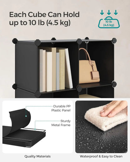 Cube Storage Organizer, Set of 12 Plastic Cubes