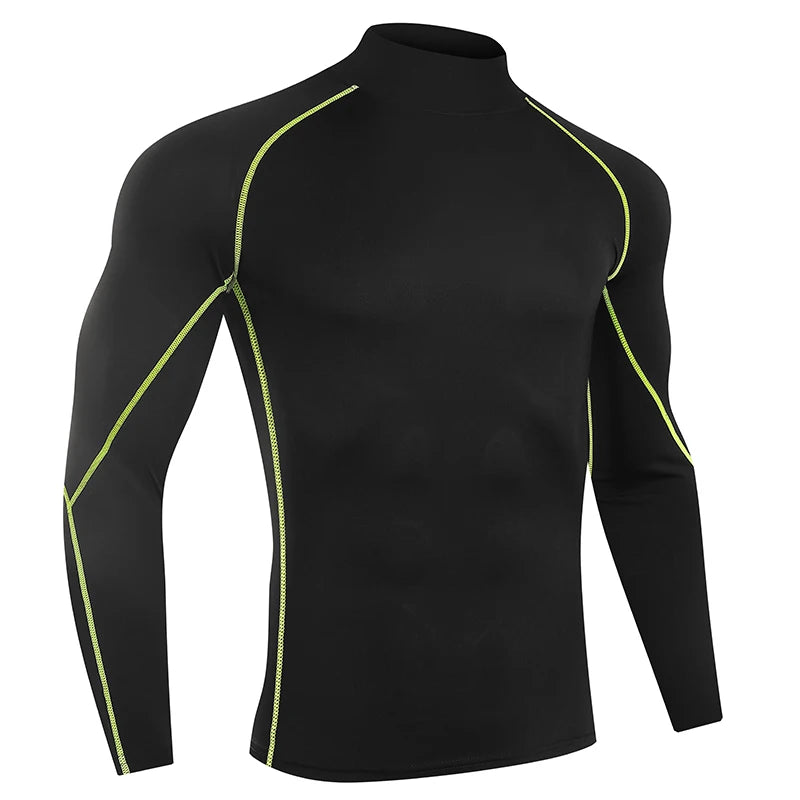 Men Running T shirt Quick Dry Bodybuilding Long Sleeve Compression Top