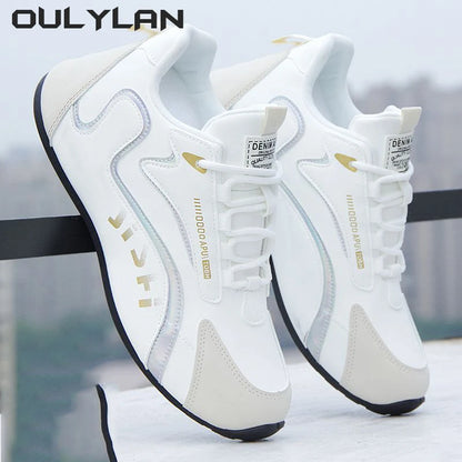 mens leather sport running shoe
