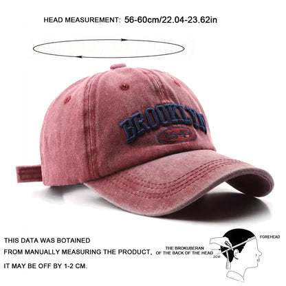 1piece Unisex BROOKLYN Embroidery Baseball cap
