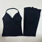 Women Backless Tank Tops High Waist Scrunch Gym Suit