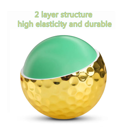 6 Pcs Golden Golf Practice Balls